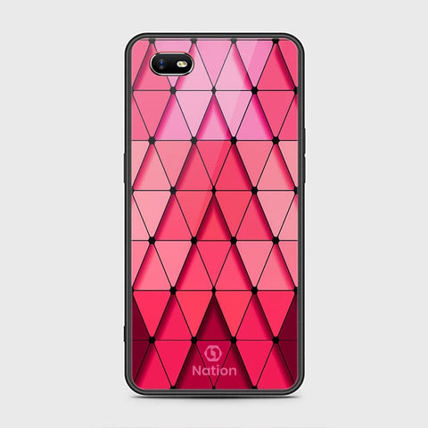 Oppo A1k Cover - Onation Pyramid Series - HQ Ultra Shine Premium Infinity Glass Soft Silicon Borders Case