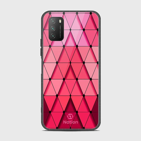 Xiaomi Poco M3 Cover - Onation Pyramid Series - HQ Ultra Shine Premium Infinity Glass Soft Silicon Borders Case