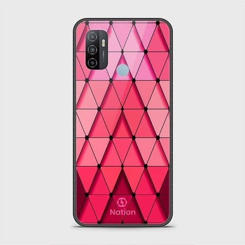 Oppo A53 Cover - Onation Pyramid Series - HQ Ultra Shine Premium Infinity Glass Soft Silicon Borders Case