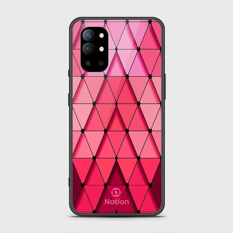 OnePlus 9R Cover - Onation Pyramid Series - HQ Ultra Shine Premium Infinity Glass Soft Silicon Borders Case