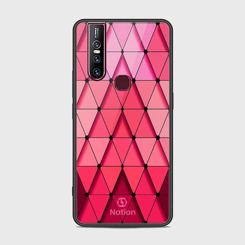 Vivo V15 Cover - Onation Pyramid Series - HQ Ultra Shine Premium Infinity Glass Soft Silicon Borders Case