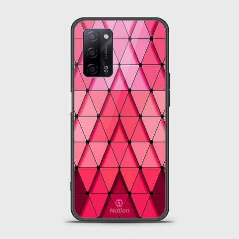 Oppo A55s Cover- Onation Pyramid Series - HQ Ultra Shine Premium Infinity Glass Soft Silicon Borders Case