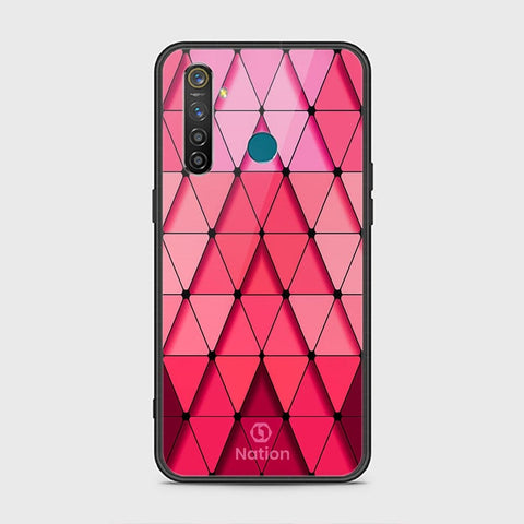 Realme 5 Pro Cover - ONation Pyramid Series - HQ Ultra Shine Premium Infinity Glass Soft Silicon Borders Case