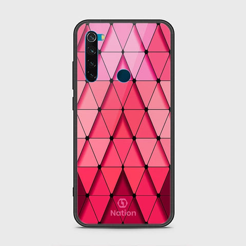 Xiaomi Redmi Note 8 Cover - ONation Pyramid Series - HQ Ultra Shine Premium Infinity Glass Soft Silicon Borders Case