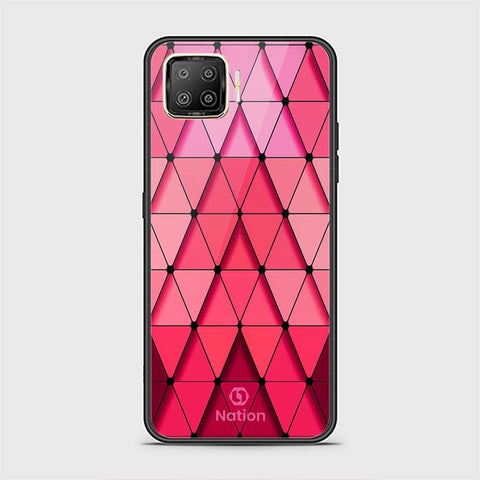 Oppo Reno 4F Cover - ONation Pyramid Series - HQ Ultra Shine Premium Infinity Glass Soft Silicon Borders Case