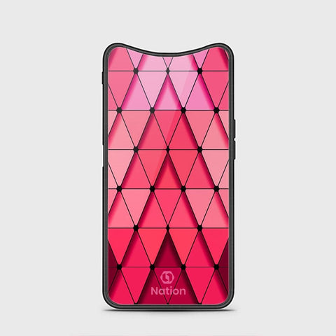 Oppo Find X Cover - ONation Pyramid Series - HQ Ultra Shine Premium Infinity Glass Soft Silicon Borders Case