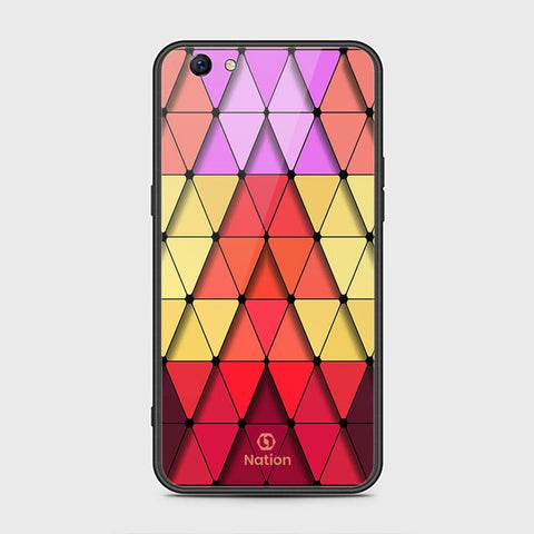 Oppo F3 Plus Cover - ONation Pyramid Series - HQ Ultra Shine Premium Infinity Glass Soft Silicon Borders Case