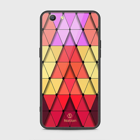 Oppo F1S Cover - ONation Pyramid Series - HQ Ultra Shine Premium Infinity Glass Soft Silicon Borders Case