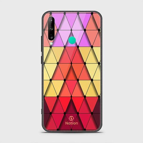 Huawei P40 lite E Cover - ONation Pyramid Series - HQ Ultra Shine Premium Infinity Glass Soft Silicon Borders Case