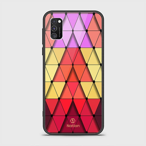 Samsung Galaxy M02s Cover - ONation Pyramid Series - HQ Ultra Shine Premium Infinity Glass Soft Silicon Borders Case