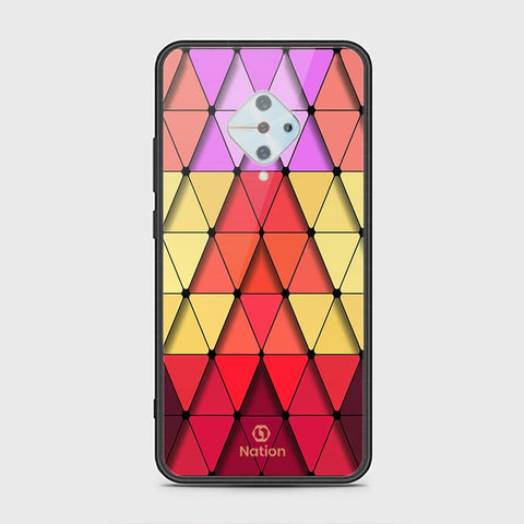 Vivo Y51 Cover - ONation Pyramid Series - HQ Ultra Shine Premium Infinity Glass Soft Silicon Borders Case