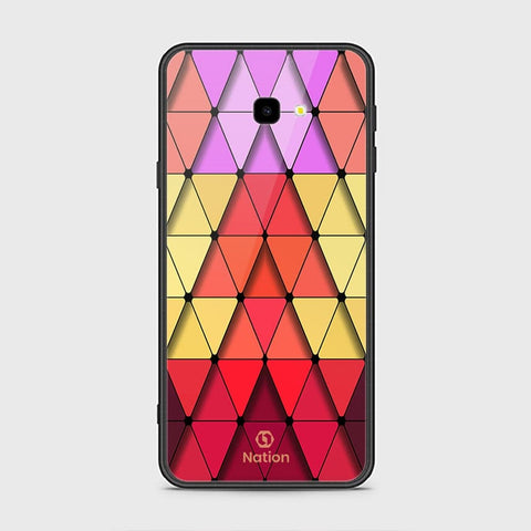 Samsung Galaxy J4 Plus Cover - ONation Pyramid Series - HQ Ultra Shine Premium Infinity Glass Soft Silicon Borders Case