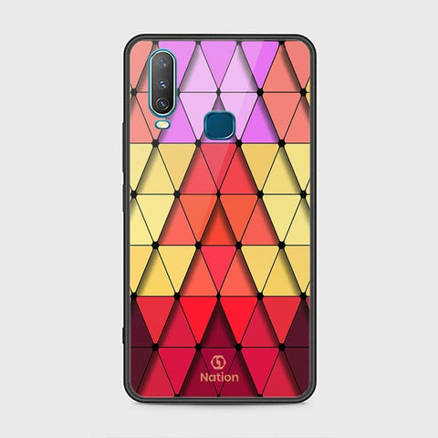 Vivo Y17 Cover - ONation Pyramid Series - HQ Ultra Shine Premium Infinity Glass Soft Silicon Borders Case