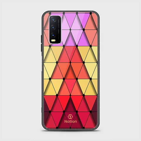 Vivo Y20s Cover - ONation Pyramid Series - HQ Ultra Shine Premium Infinity Glass Soft Silicon Borders Case