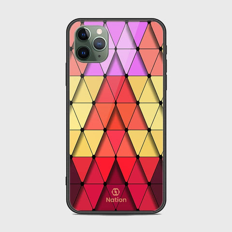 iPhone 11 Pro Max Cover - Onation Pyramid Series - HQ Ultra Shine Premium Infinity Glass Soft Silicon Borders Case