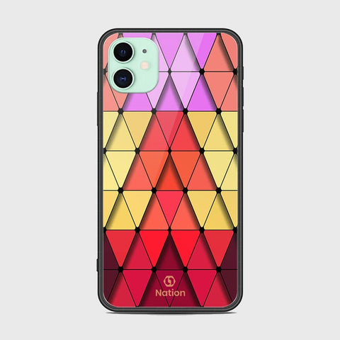 iPhone 11 Cover - Onation Pyramid Series - HQ Ultra Shine Premium Infinity Glass Soft Silicon Borders Case