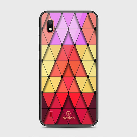 Samsung Galaxy A10 Cover - Onation Pyramid Series - HQ Ultra Shine Premium Infinity Glass Soft Silicon Borders Case