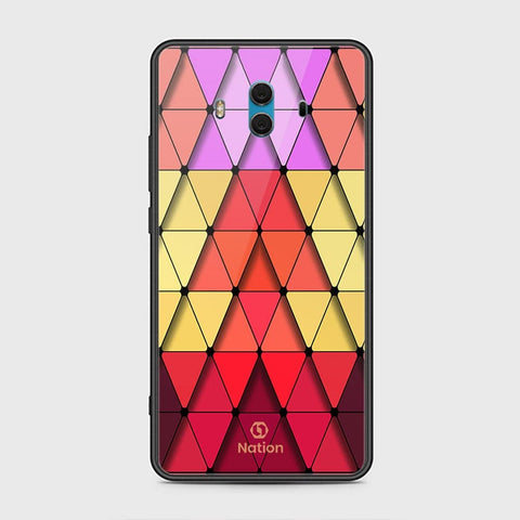 Huawei Mate 10 Cover - Onation Pyramid Series - HQ Ultra Shine Premium Infinity Glass Soft Silicon Borders Case