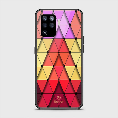 Oppo A94 Cover - Onation Pyramid Series - HQ Ultra Shine Premium Infinity Glass Soft Silicon Borders Case