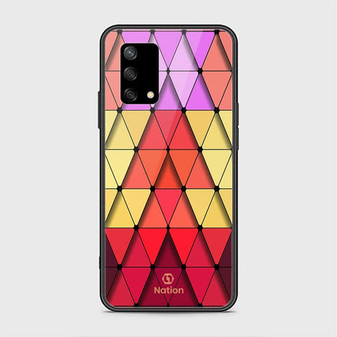 Oppo A74 Cover - Onation Pyramid Series - HQ Ultra Shine Premium Infinity Glass Soft Silicon Borders Case