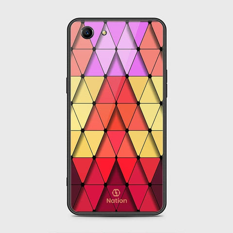 Oppo A83 Cover - Onation Pyramid Series - HQ Ultra Shine Premium Infinity Glass Soft Silicon Borders Case