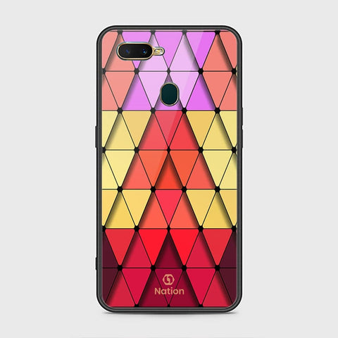 Oppo A12 Cover - Onation Pyramid Series - HQ Ultra Shine Premium Infinity Glass Soft Silicon Borders Case