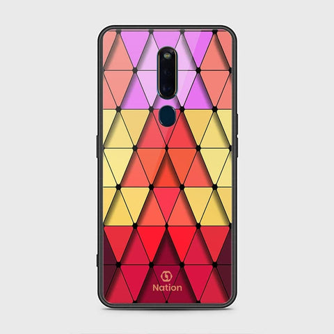 Oppo R19 Cover - Onation Pyramid Series - HQ Ultra Shine Premium Infinity Glass Soft Silicon Borders Case