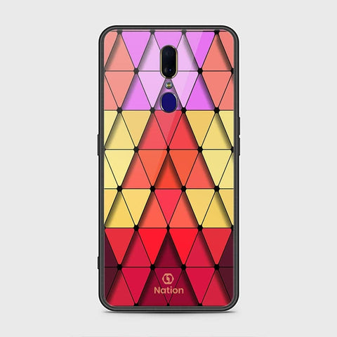 Oppo F11 Cover - Onation Pyramid Series - HQ Ultra Shine Premium Infinity Glass Soft Silicon Borders Case