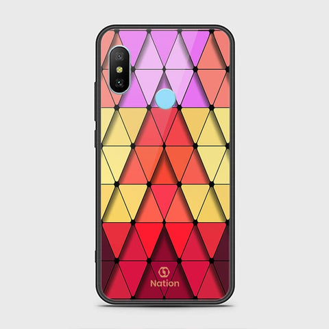 Xiaomi Mi A2 Lite Cover - Onation Pyramid Series - HQ Ultra Shine Premium Infinity Glass Soft Silicon Borders Case