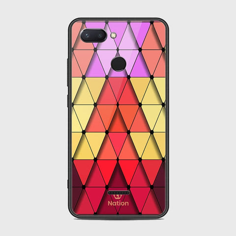 Xiaomi Redmi 6 Cover - Onation Pyramid Series - HQ Ultra Shine Premium Infinity Glass Soft Silicon Borders Case