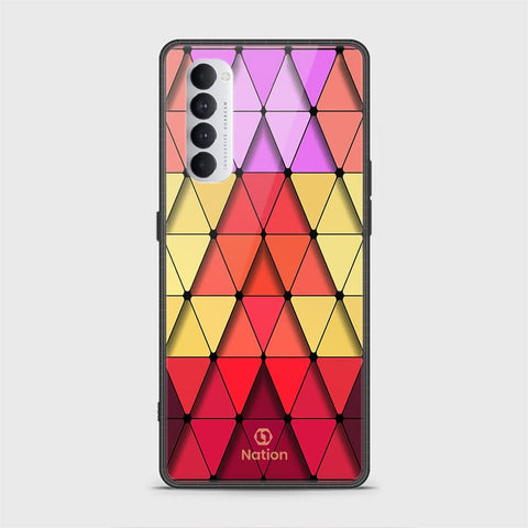 Oppo Reno 4 Pro Cover - Onation Pyramid Series - HQ Ultra Shine Premium Infinity Glass Soft Silicon Borders Case