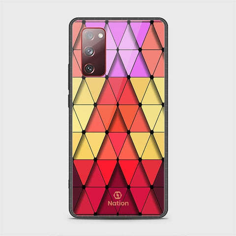 Samsung Galaxy S20 FE Cover - ONation Pyramid Series - HQ Ultra Shine Premium Infinity Glass Soft Silicon Borders Case