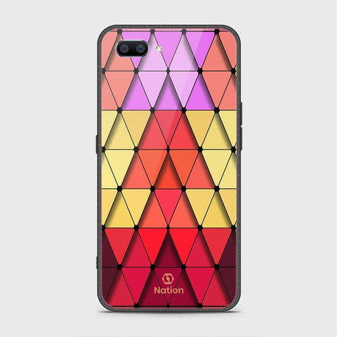 Oppo A5 Cover - Onation Pyramid Series - HQ Ultra Shine Premium Infinity Glass Soft Silicon Borders Case