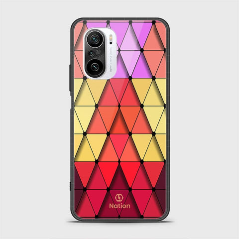 Xiaomi Poco F3 Cover - Onation Pyramid Series - HQ Ultra Shine Premium Infinity Glass Soft Silicon Borders Case