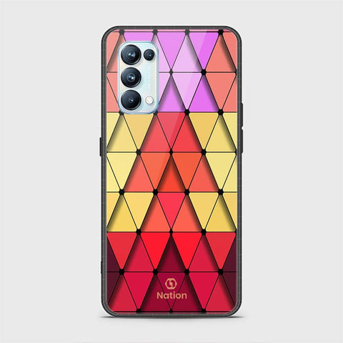 Oppo Reno 5 Pro 5G Cover - Onation Pyramid Series - HQ Ultra Shine Premium Infinity Glass Soft Silicon Borders Case