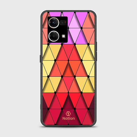 Oppo F21 Pro 4G Cover - ONation Pyramid Series - HQ Ultra Shine Premium Infinity Glass Soft Silicon Borders Case