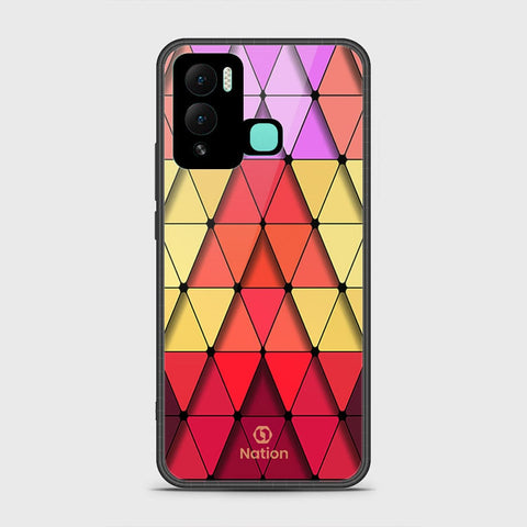 Infinix Hot 12 Play Cover- Onation Pyramid Series - HQ Ultra Shine Premium Infinity Glass Soft Silicon Borders Case