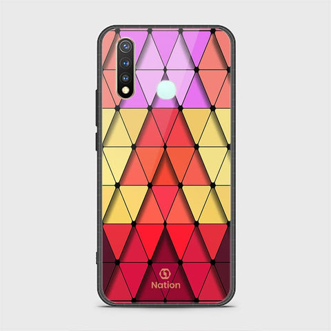 Vivo Y19 Cover - ONation Pyramid Series - HQ Ultra Shine Premium Infinity Glass Soft Silicon Borders Case