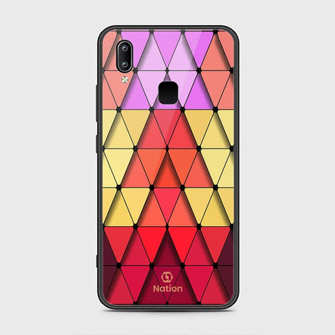 Vivo Y85 Cover - ONation Pyramid Series - HQ Ultra Shine Premium Infinity Glass Soft Silicon Borders Case