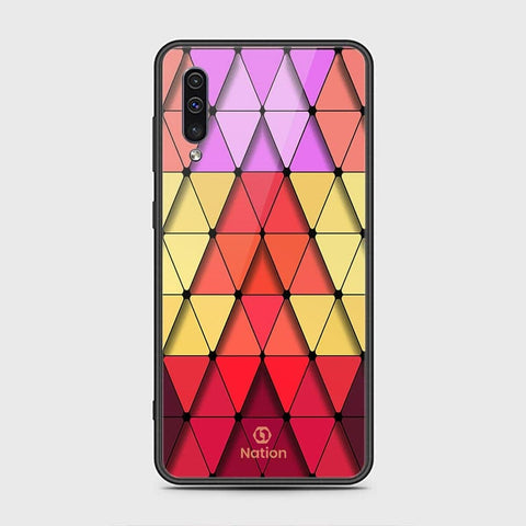 Samsung Galaxy A50s Cover - ONation Pyramid Series - HQ Ultra Shine Premium Infinity Glass Soft Silicon Borders Case