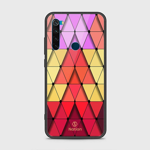 Xiaomi Redmi Note 8 Cover - ONation Pyramid Series - HQ Ultra Shine Premium Infinity Glass Soft Silicon Borders Case