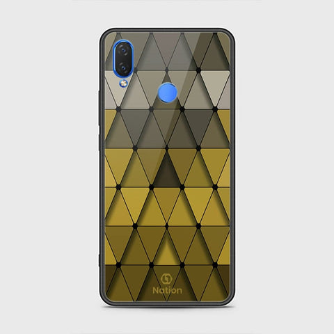 Huawei Honor 8C Cover - ONation Pyramid Series - HQ Ultra Shine Premium Infinity Glass Soft Silicon Borders Case