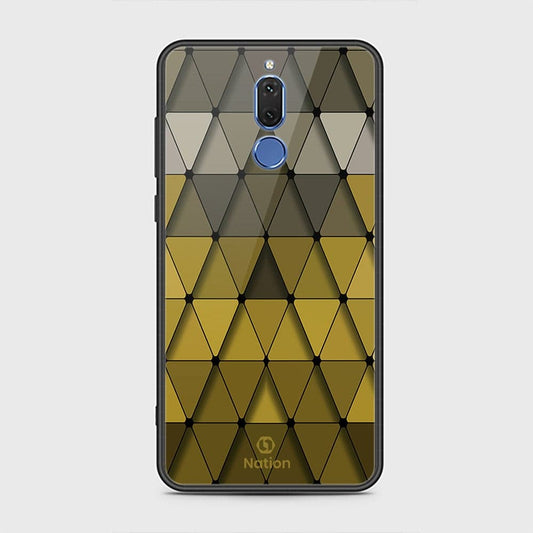Huawei Mate 10 Lite Cover - ONation Pyramid Series - HQ Ultra Shine Premium Infinity Glass Soft Silicon Borders Case