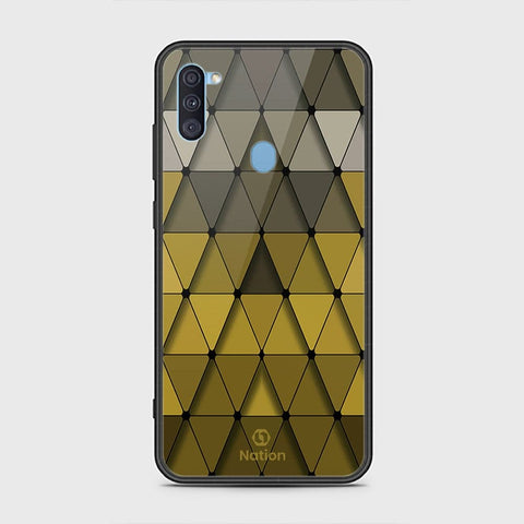 Samsung Galaxy M11 Cover - ONation Pyramid Series - HQ Ultra Shine Premium Infinity Glass Soft Silicon Borders Case