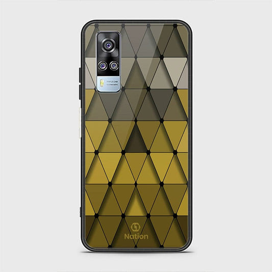 Vivo Y31 Cover - ONation Pyramid Series - HQ Ultra Shine Premium Infinity Glass Soft Silicon Borders Case