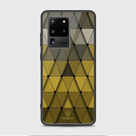 Samsung Galaxy S20 Ultra Cover - ONation Pyramid Series - HQ Ultra Shine Premium Infinity Glass Soft Silicon Borders Case