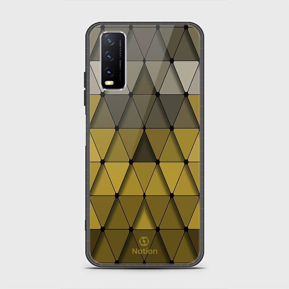 Vivo Y20i Cover - ONation Pyramid Series - HQ Ultra Shine Premium Infinity Glass Soft Silicon Borders Case