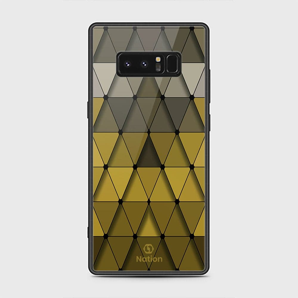 Samsung Galaxy Note 8 Cover - Onation Pyramid Series - HQ Ultra Shine Premium Infinity Glass Soft Silicon Borders Case