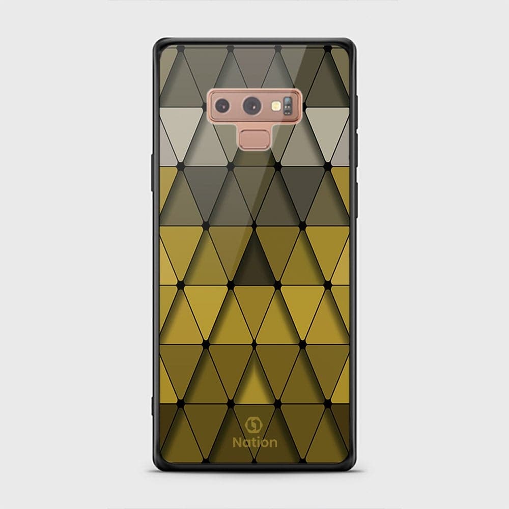 Samsung Galaxy Note 9 Cover - Onation Pyramid Series - HQ Ultra Shine Premium Infinity Glass Soft Silicon Borders Case