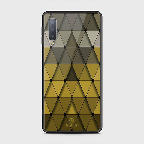 Samsung Galaxy A7 2018 Cover - Onation Pyramid Series - HQ Ultra Shine Premium Infinity Glass Soft Silicon Borders Case